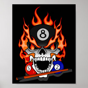 Pool Billiard Geschenk Snooker Cue Sport Damen Poster