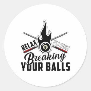 Pool Billiard Snooker 8 Ball Billiards Funny Gift Runder Aufkleber