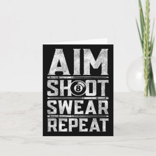 Pool Billiard Snooker Player Motivation Angebot Karte