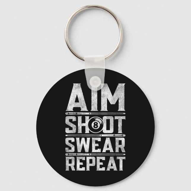 Pool Billiard Snooker Player Motivation Angebot Schlüsselanhänger (Vorderseite)