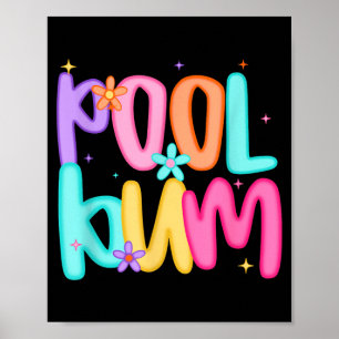 Pool Bum Flower Power Sommer Spaß Poster