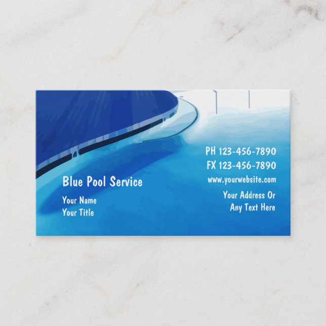 Pool Business Cards Visitenkarte (Vorderseite)
