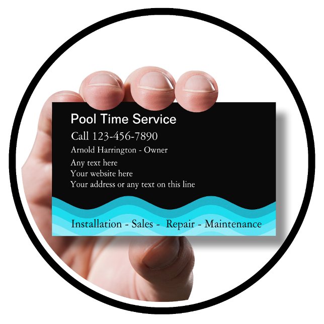 Pool Business Cards Visitenkarte (Von Creator hochgeladen)