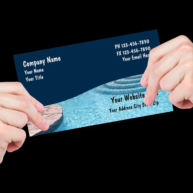 Pool Business Cards Visitenkarte (Von Creator hochgeladen)