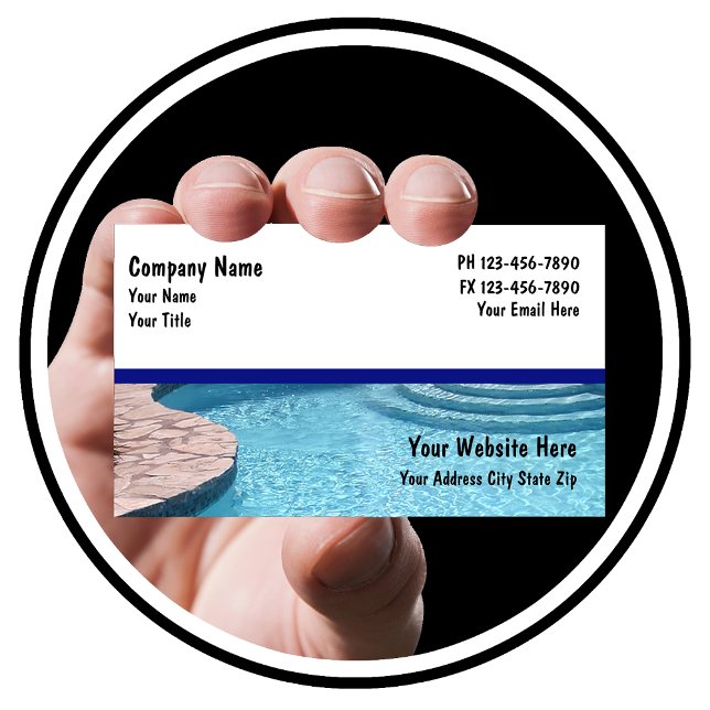 Pool Business Cards Visitenkarte (Von Creator hochgeladen)