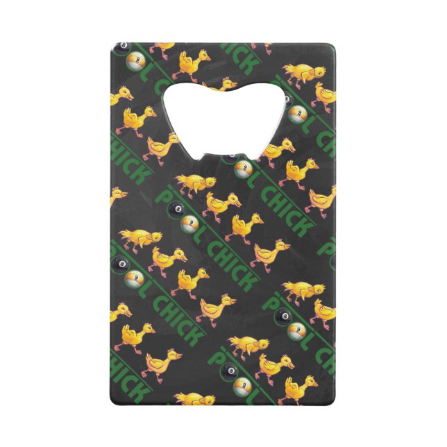 Pool Chick Kreditkarten Flaschenöffner (Vorderseite)