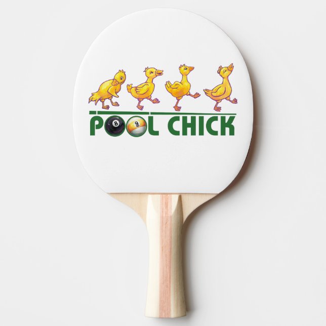 Pool Chick Tischtennis Schläger (Vorderseite)