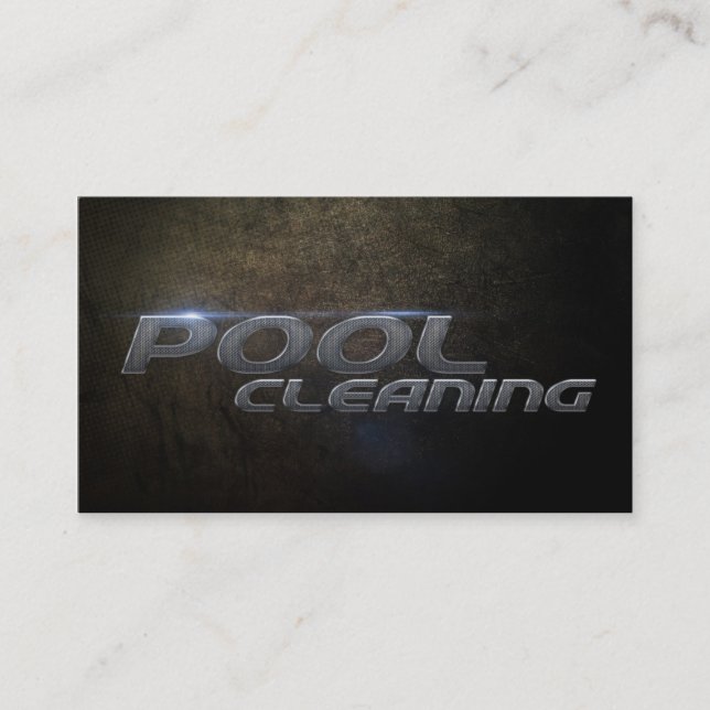 Pool cleaning Business card Visitenkarte (Vorderseite)