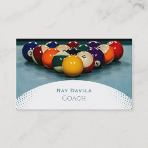 Pool Coach Billiard Visitenkarte