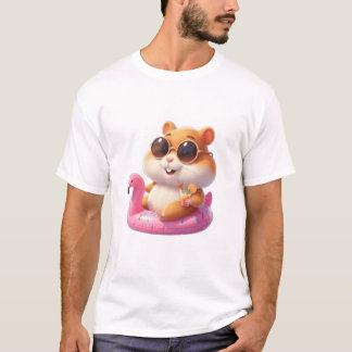 Pool Day Hamster - Cooles Summer TinyFur T-Shirt