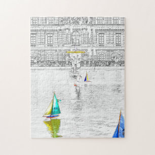 Pool des Luxembourg Garden - Paris Puzzle