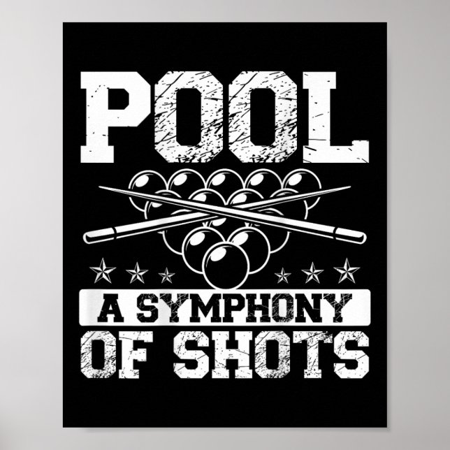 Pool eine Symphonie von Shots Ckprint Pool Player Poster (Vorne)