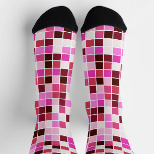 Pool Fliesen, rosa Mosaikfliesen, geometrisches Mu Socken