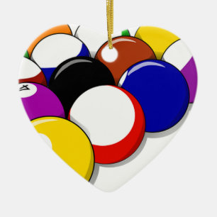 Pool-Hall-Ball-Gestell-EM trägt Freizeit-Billard Keramik Ornament