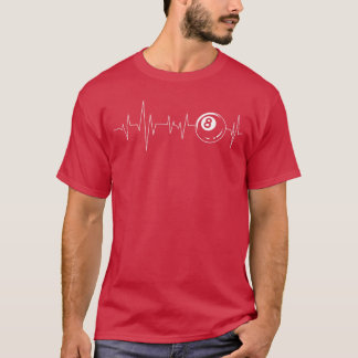 Pool Herzschlag Billard Spieler Liebhaber Sportspi T-Shirt