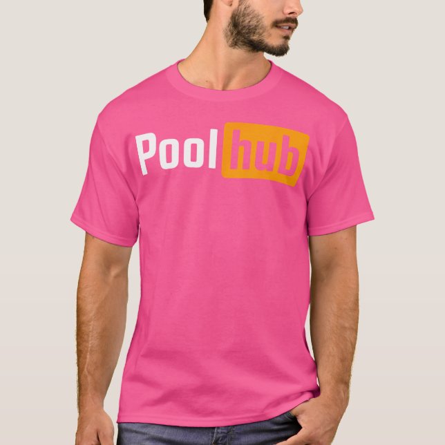 Pool Hub Funny Billiards Pool Player Quotes Parody T-Shirt (Vorderseite)