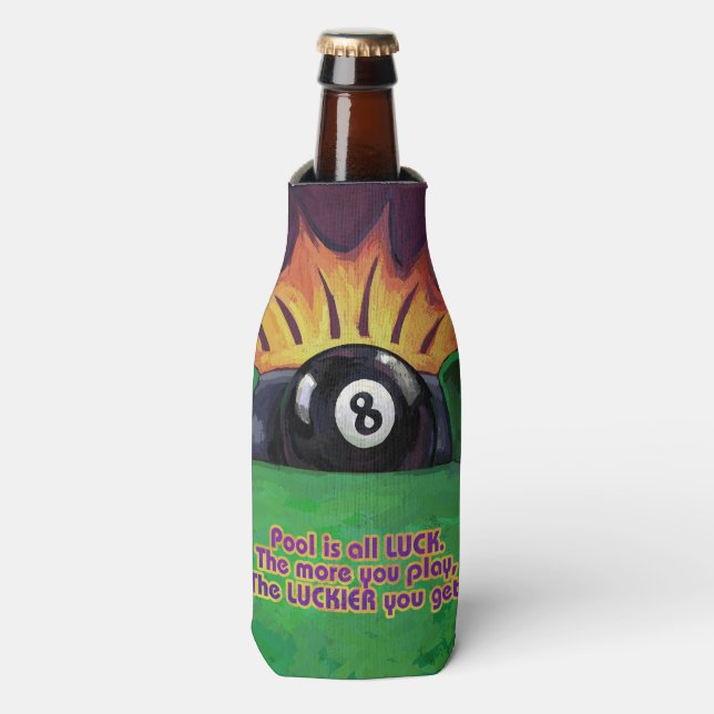 Pool ist Glück Flaschenkühler (Flaschenvorderseite)