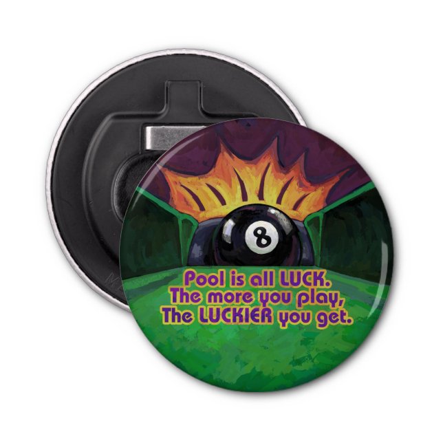 Pool ist Glück Flaschenöffner (Vorderseite)