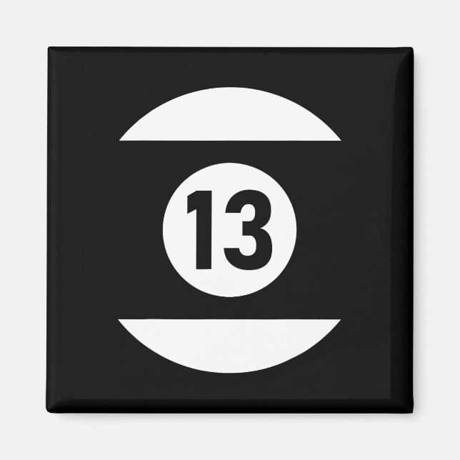 Pool Ll 13 Matching Billiards Geschenk leicht Hall Magnet (Vorne)