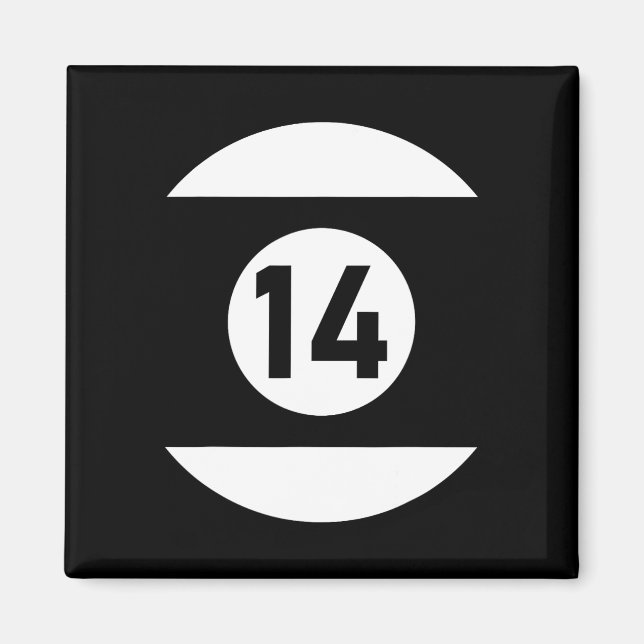 Pool Ll 14 Matching Billiards Geschenk leicht Hall Magnet (Vorne)