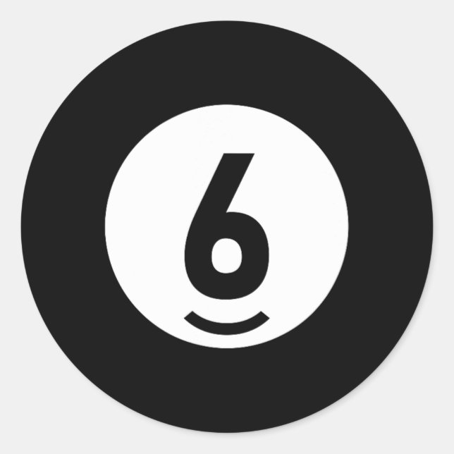 Pool Ll 6 Matching Billiards Geschenk leicht Hallo Runder Aufkleber (Vorderseite)