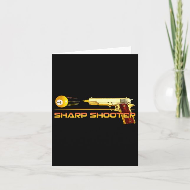 Pool Ll Sharp Shooter Billiards Gelb Karte (Vorderseite)