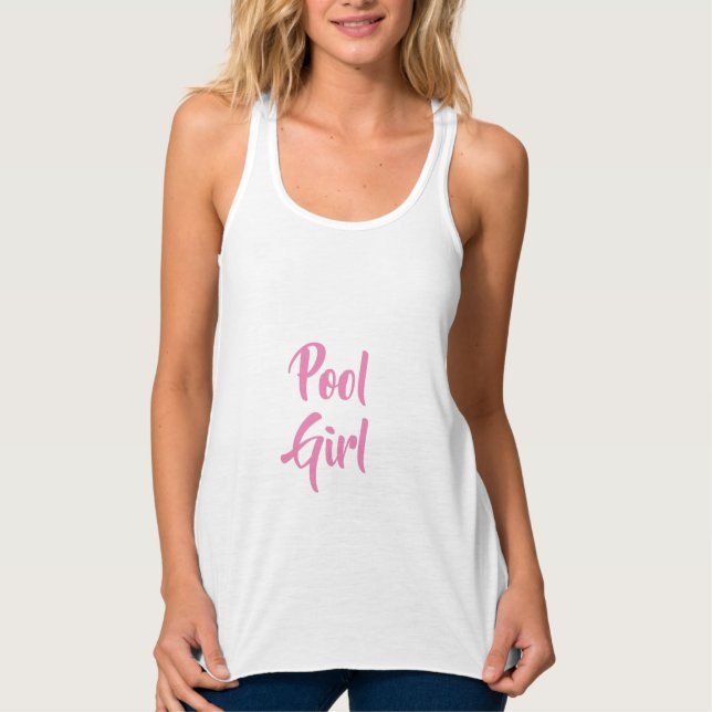 Pool-Mädchen-Spaß-Sommer-Grafik cool Tank Top (Vorderseite)