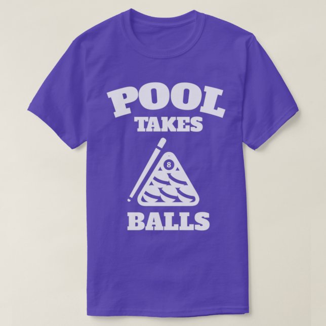 Pool nimmt Balls Punny Pocket Billiard T-Shirt (Design vorne)