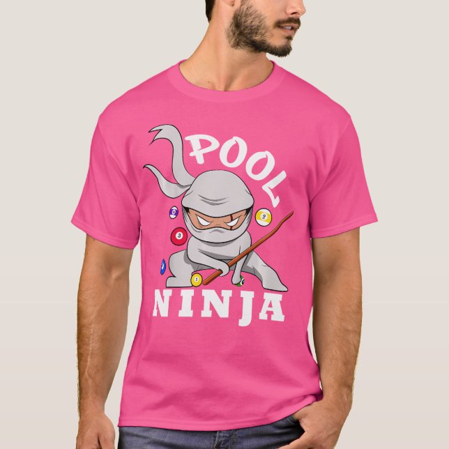 Pool Ninja Funny Pool Billiards Boy T-Shirt (Vorderseite)