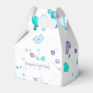 Pool oder Beach Party, Wasserfarben Splash Gefälli Geschenkschachtel