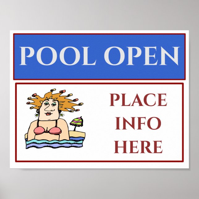 POOL OFFEN, Anmelden, Hinzufügen oder Bearbeiten v Poster (Vorne)