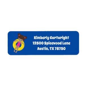 Pool Party Afrikanische Amerikanische Girl-Rücksen