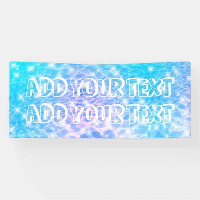 Pool Party Beach Party Summer Party Tropisches Par Banner (Horizontal)