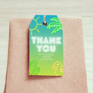 Pool Party Boy Geburtstag Geschenkanhänger