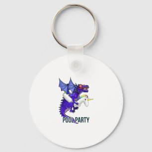 Pool Party-Drache Einhorn Float-Shirt Drachen-Gesc Schlüsselanhänger