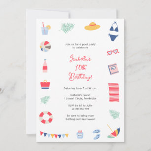 Pool-Party Einladung