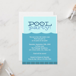 Pool-Party Einladung