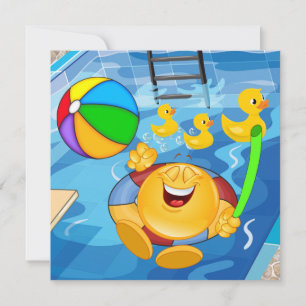 Pool-Party Einladung