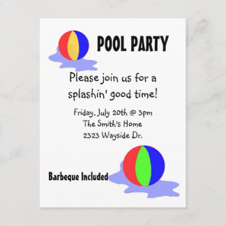 Pool-Party Einladung