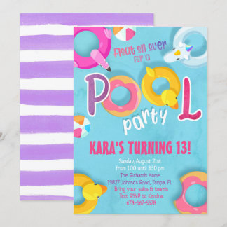 Pool-Party Einladung