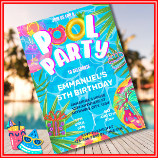 Pool-Party Einladung