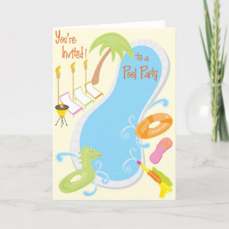 Pool-Party Einladung