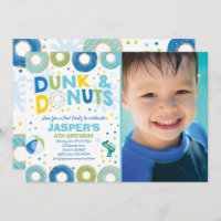 Pool-Party Einladung Dunk und Donuts Pool-Party