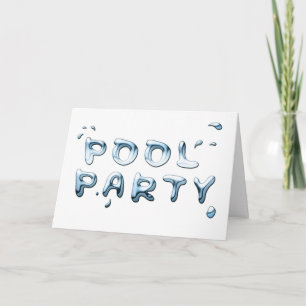 Pool-Party Einladung: Flüssigkeiten Einladung
