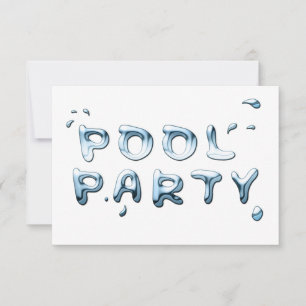 Pool-Party Einladung: Flüssigkeiten Einladung