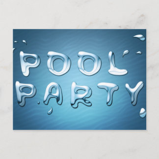 Pool-Party Einladung: Flüssigkeiten Einladungspostkarte