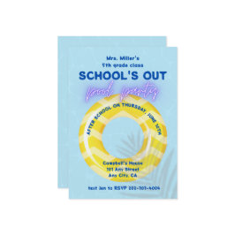 Pool-Party Einladung | Gelbfloat