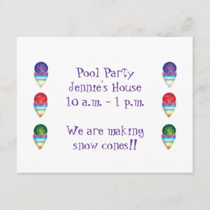 Pool Party Einladung mit Schneekoppeln