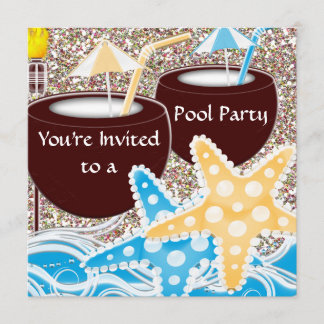 Pool-Party Einladung oder irgendein