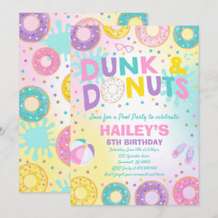 Pool-Party Einladung tauchen und